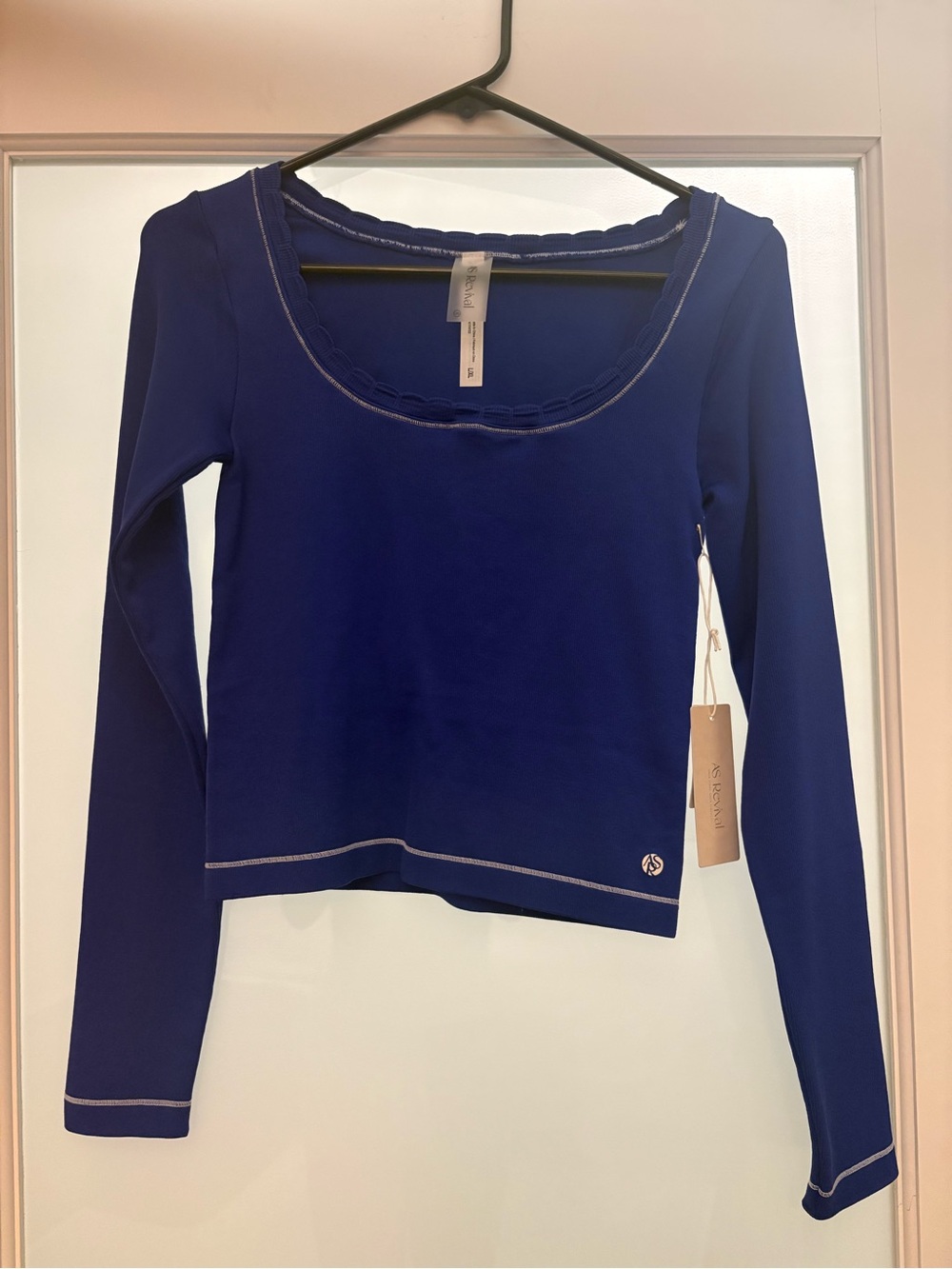 AS Revival Long-Sleeve Scoop Neck Top in Royal Blue